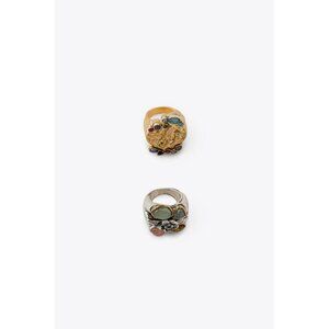 ZARA PACK OF 2 STONE RINGS